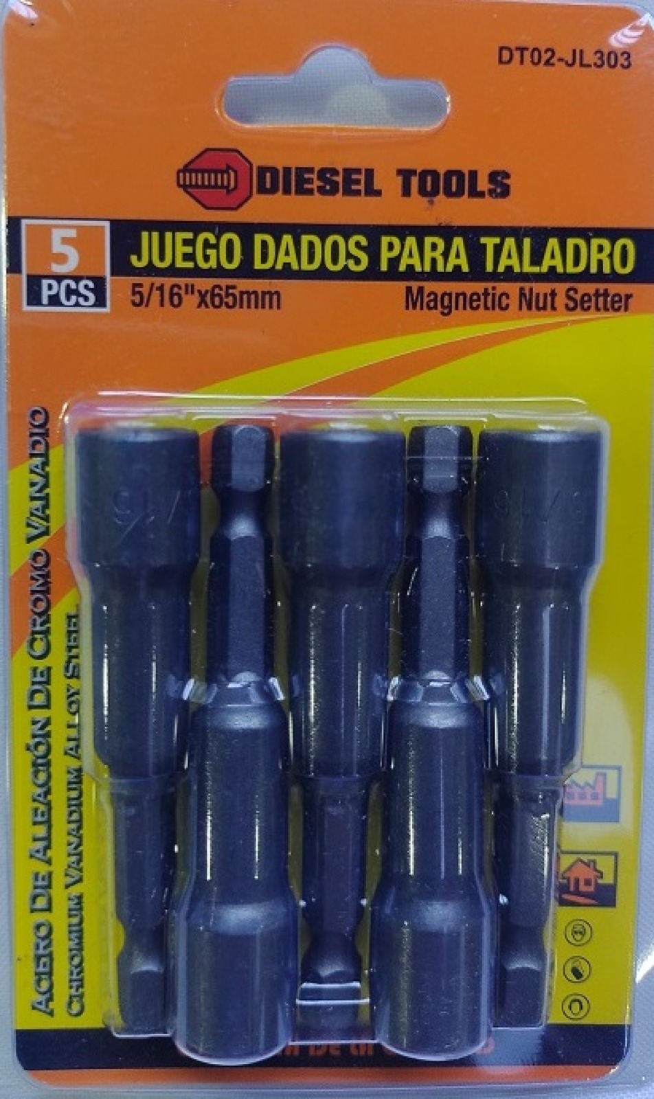 ADAPTADOR DESTORNILLADOR 5/16" 5 PIEZAS