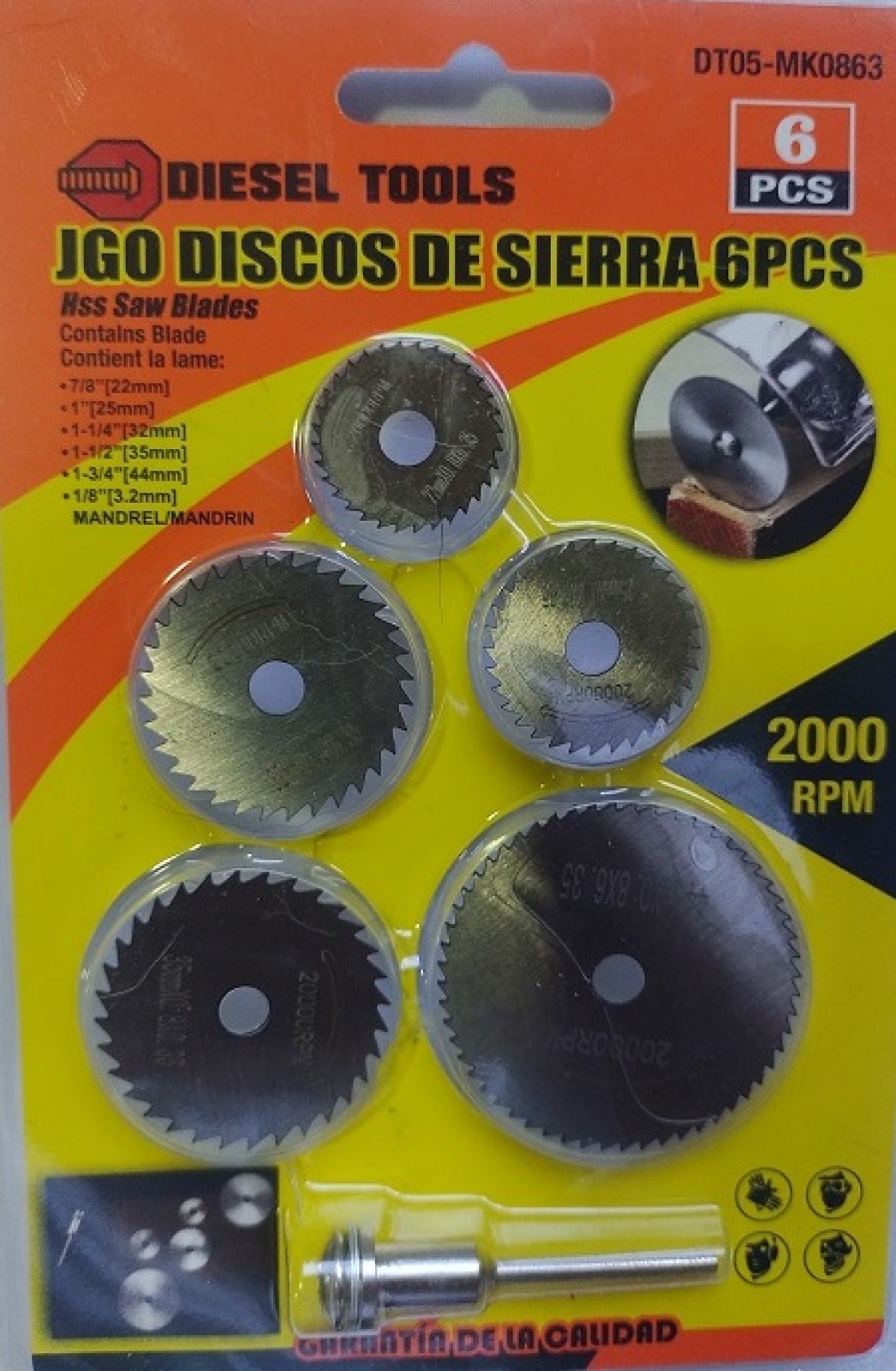DISCO SIERRA MOTO TOOL 6 PCS