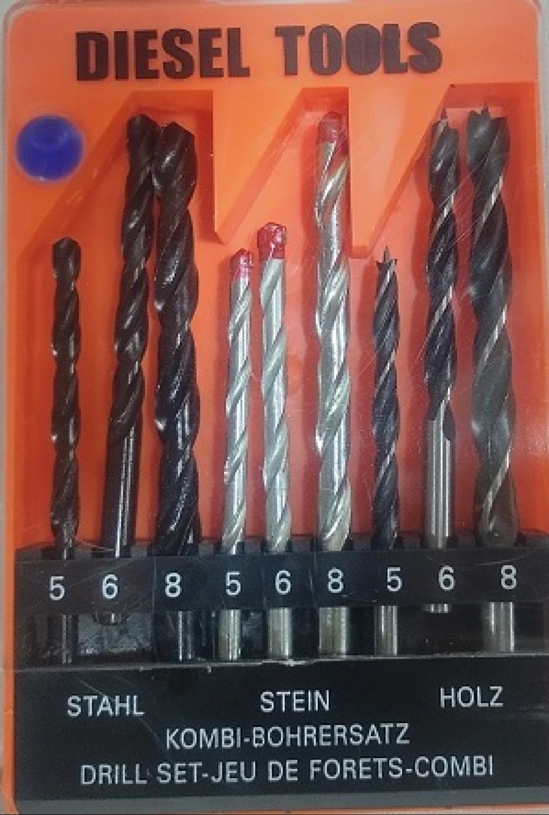 JUEGO DE BROCAS SURTIDA 9 PCS 