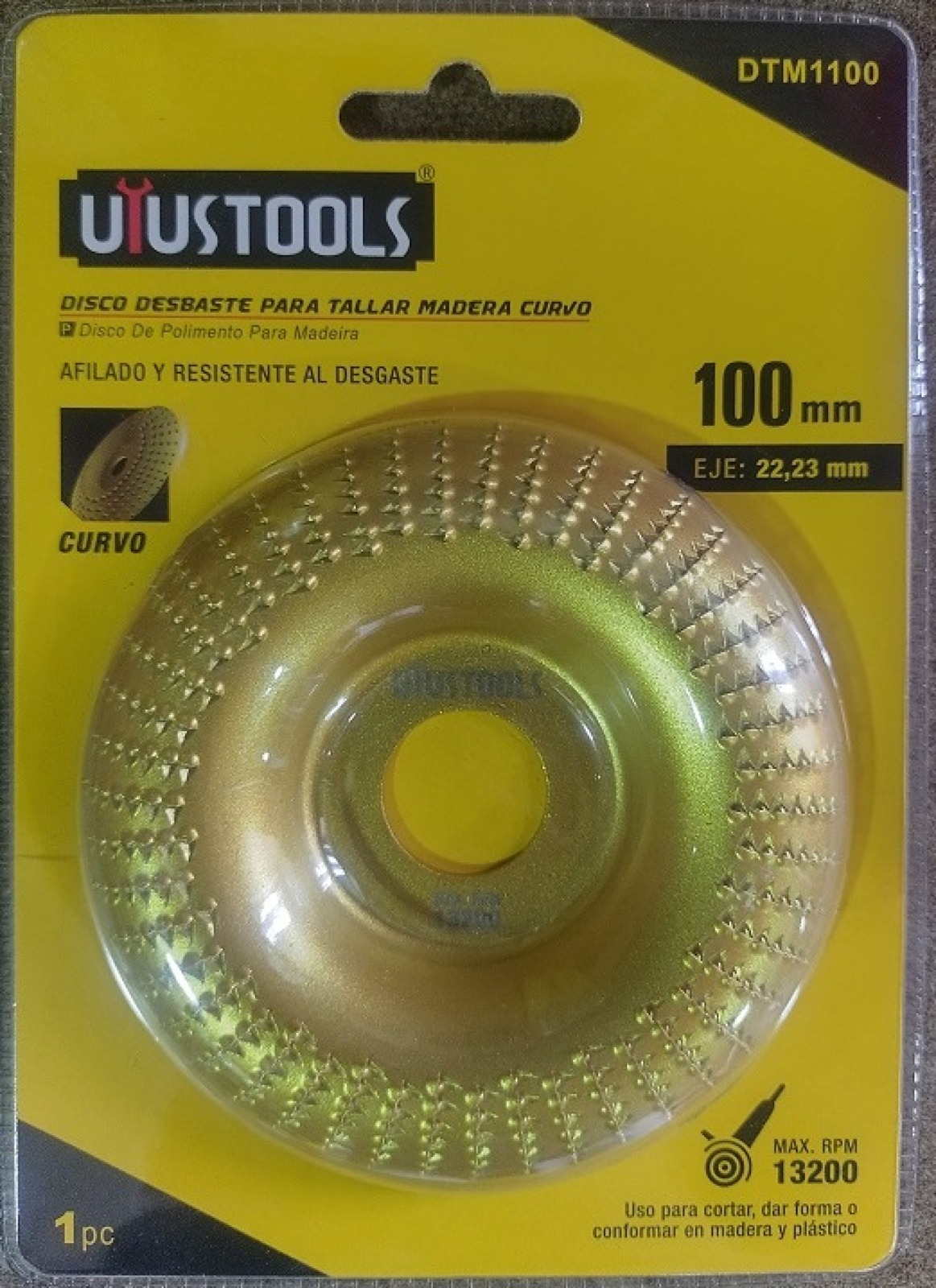 DISCO DE TALLAR MADERA CURVO 4½