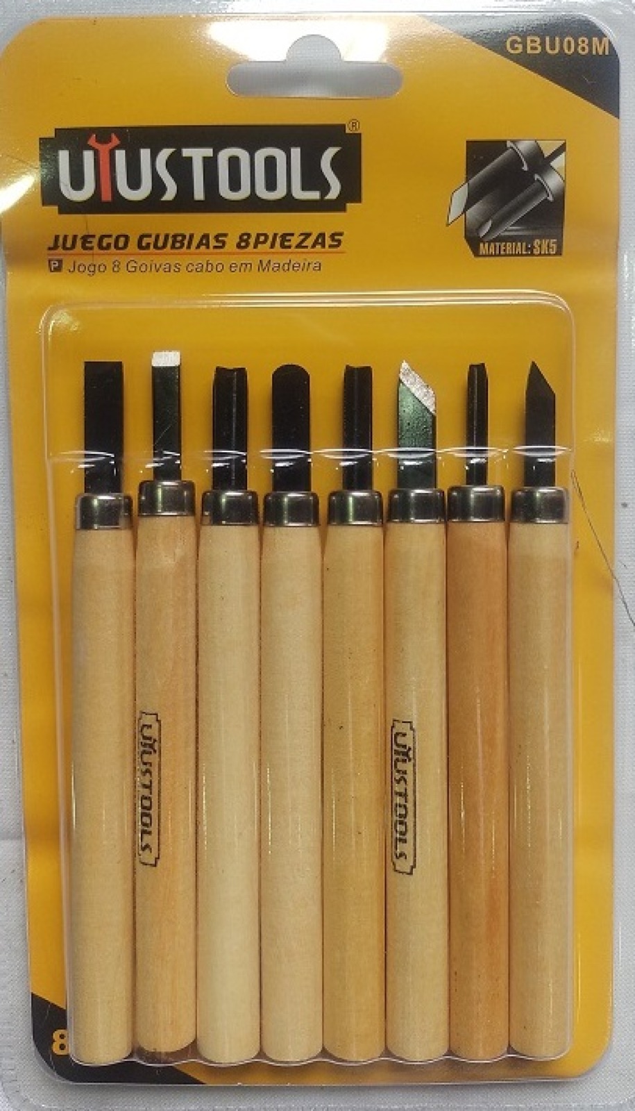 JUEGO DE GUBIAS 8 PCS