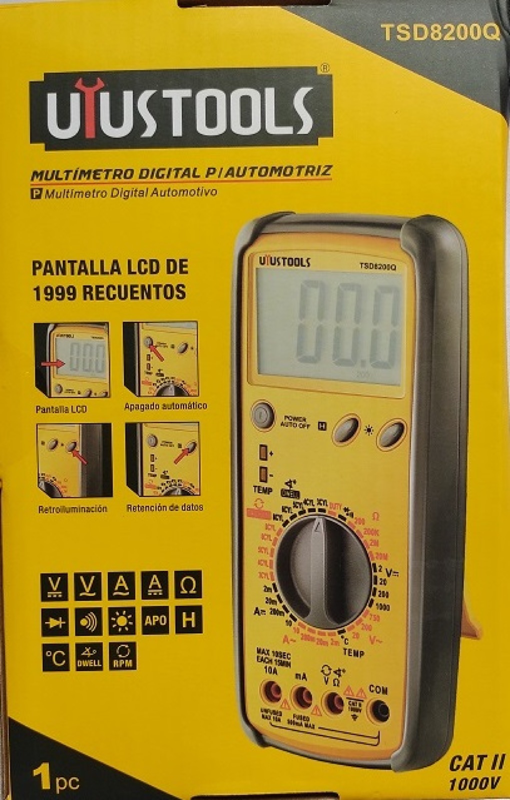 MULTIMETRO DIGITAL AUTOMOTRIZ 