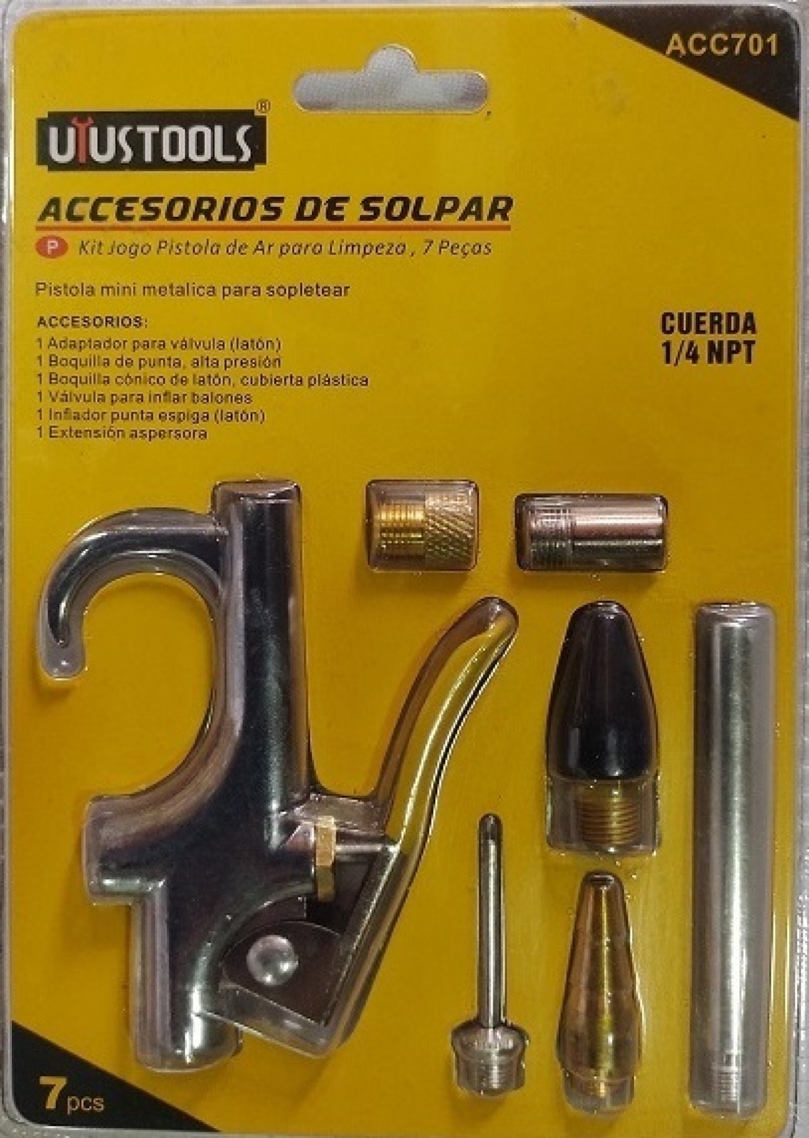 ACCESORIOS DE SOPLAR 7 PIEZAS
