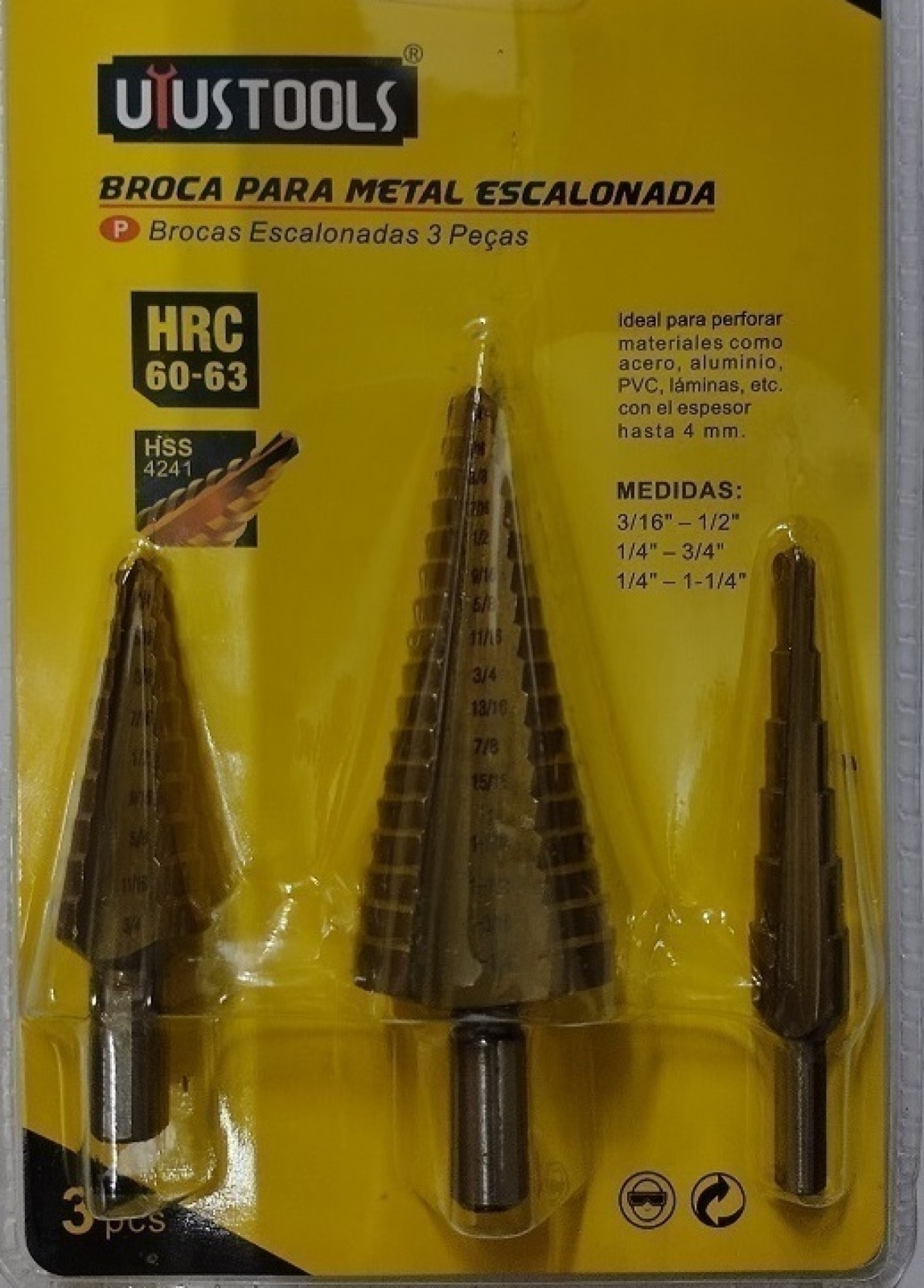 BROCA ESCALONADA 3 PIEZAS