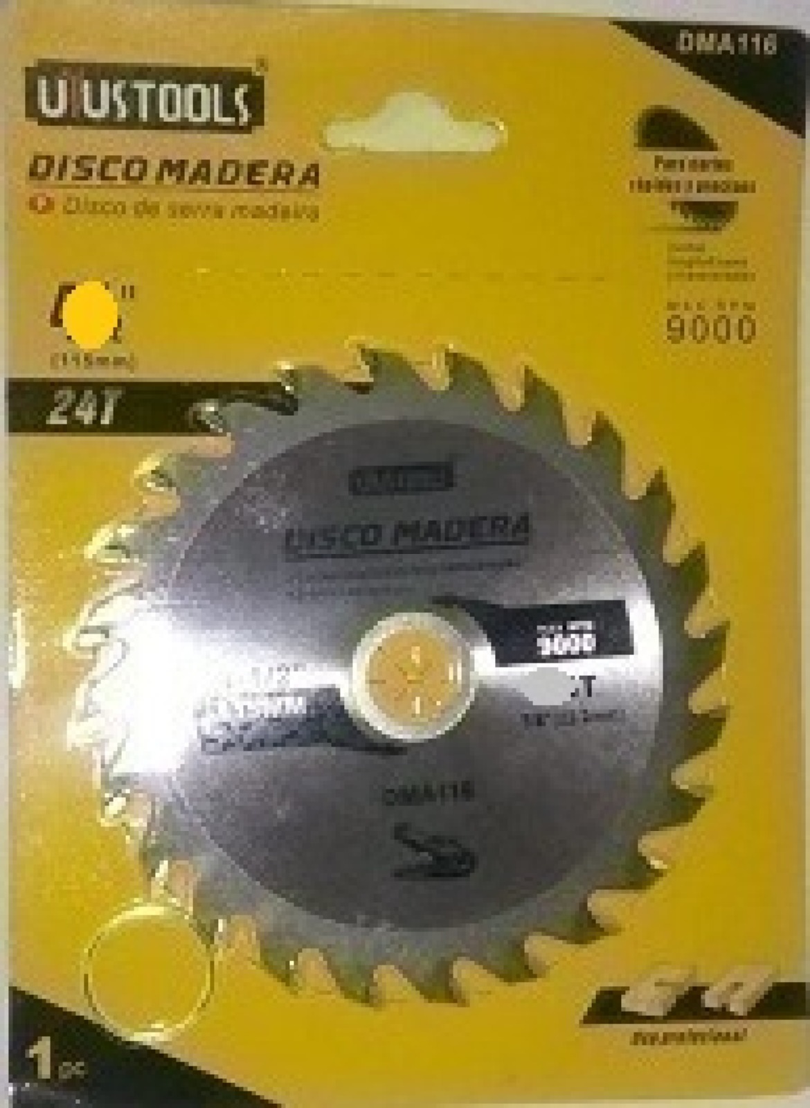 DISCO CORTE DE MADERA 4½ 24T