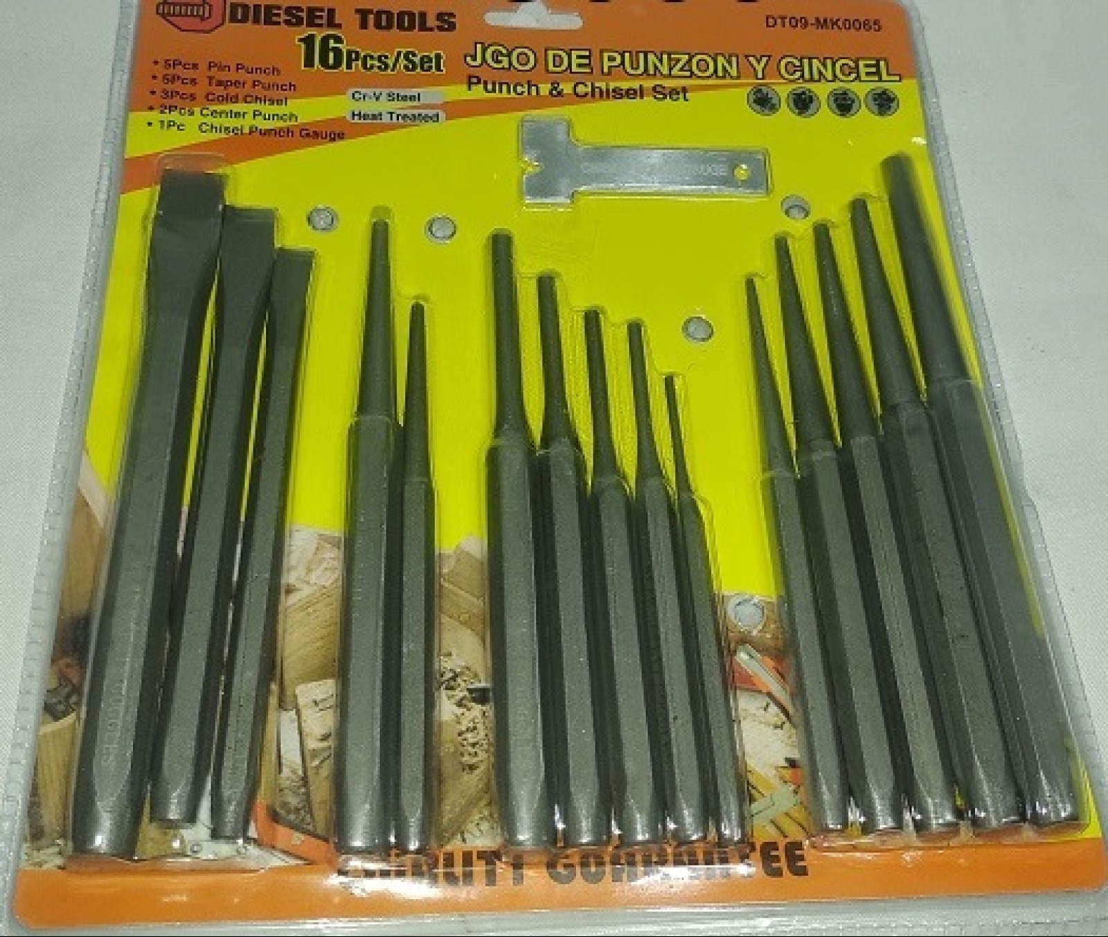 JUEGO DE CINCELES Y BOTADORES 16 PCS