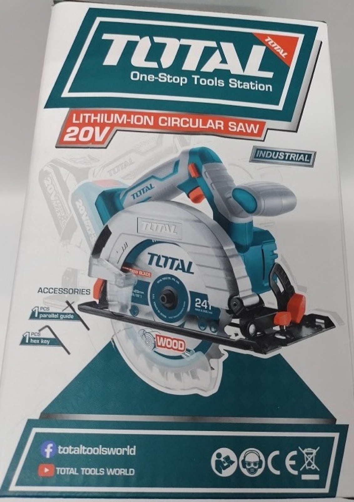 SIERRA CIRCULAR  INALÁMBRICA 6 ½"    2 BATERÍAS 20V
