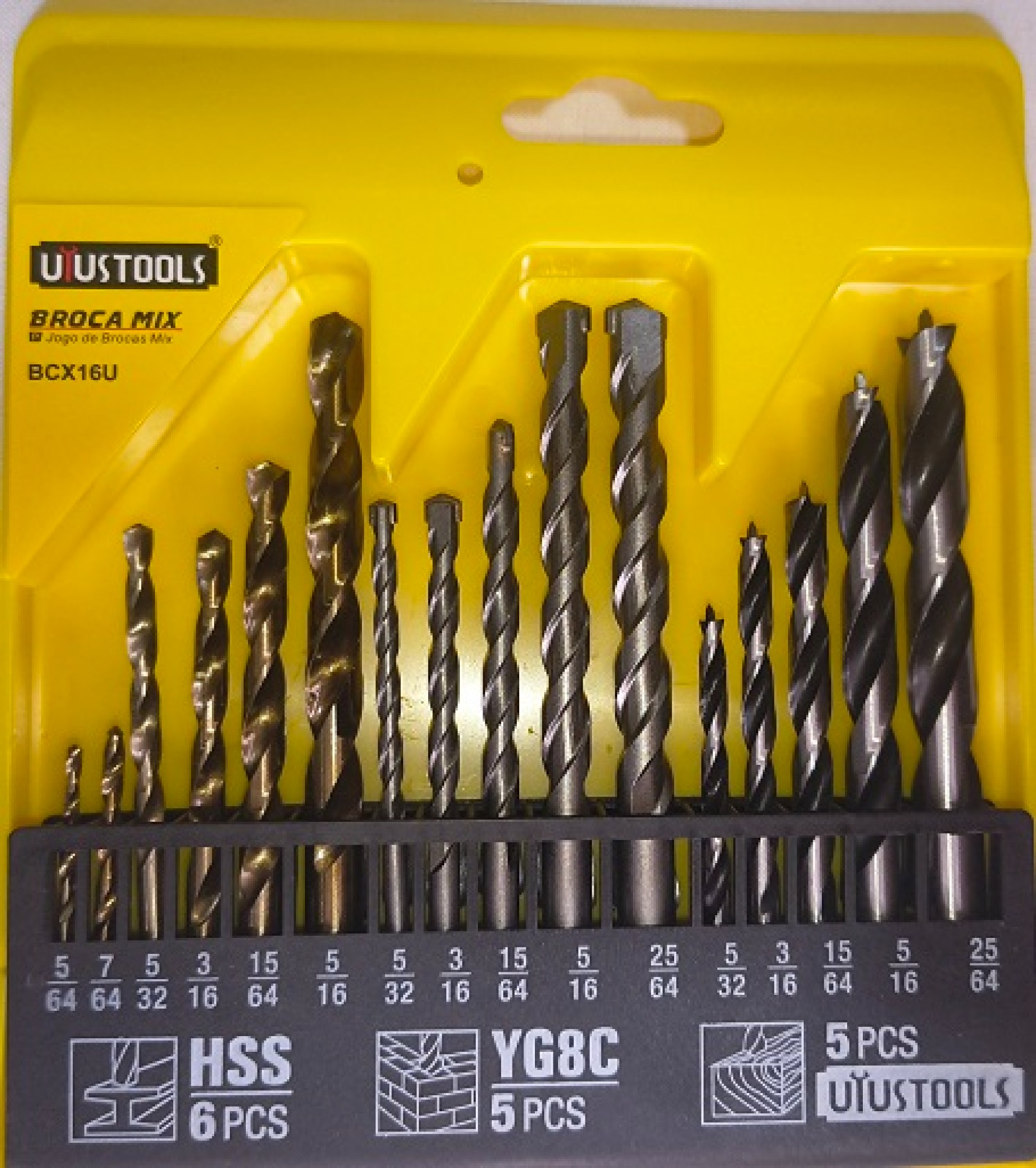 JUEGO DE BROCAS 16 PCS
