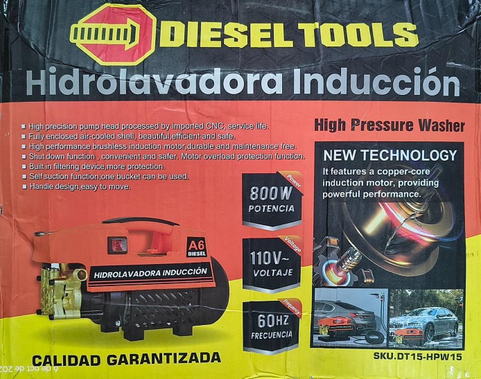 HIDROLAVADORA DE INDUCCIÓN - 800W